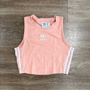 Adidas Peach Sleeveless Top with White Accents